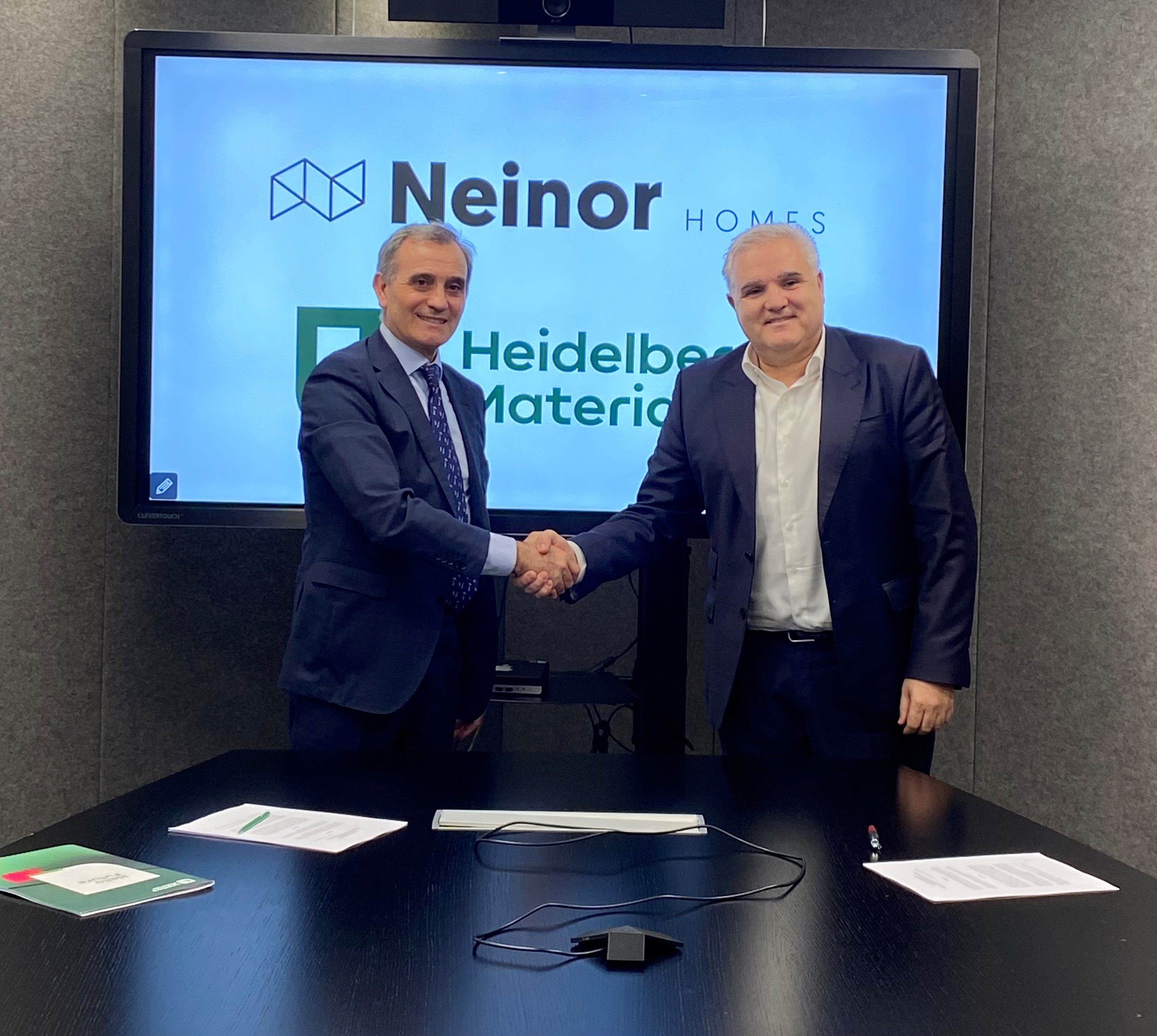 Alianza estratégica de Heidelberg Materials y la reconocida promotora Neinor para dar continuidad a la implementación de nuestros productos y soluciones bajos en carbono de la gama "eco.build" en sus desarrollos inmobiliarios