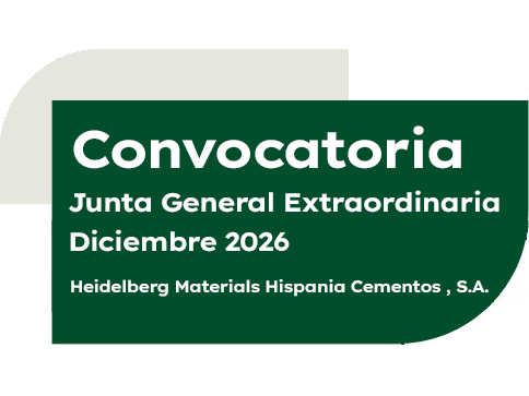 Convocatoria de la Junta General Extraordinaria de Heidelberg Materials Hispania Cementos, S.A., programada para diciembre de 2026.
