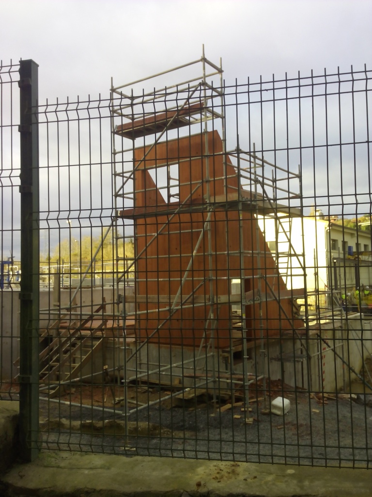 Obra para la construcción del Edar San Claudio.