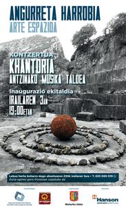 Cartel del concierto del grupo Khantoria en la cantera de Angurreta en Mañaria, con el patrocinio de Hanson-HeidelbergCement